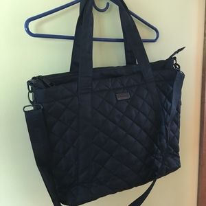 Steve Madden Black Quilted Tote Bag